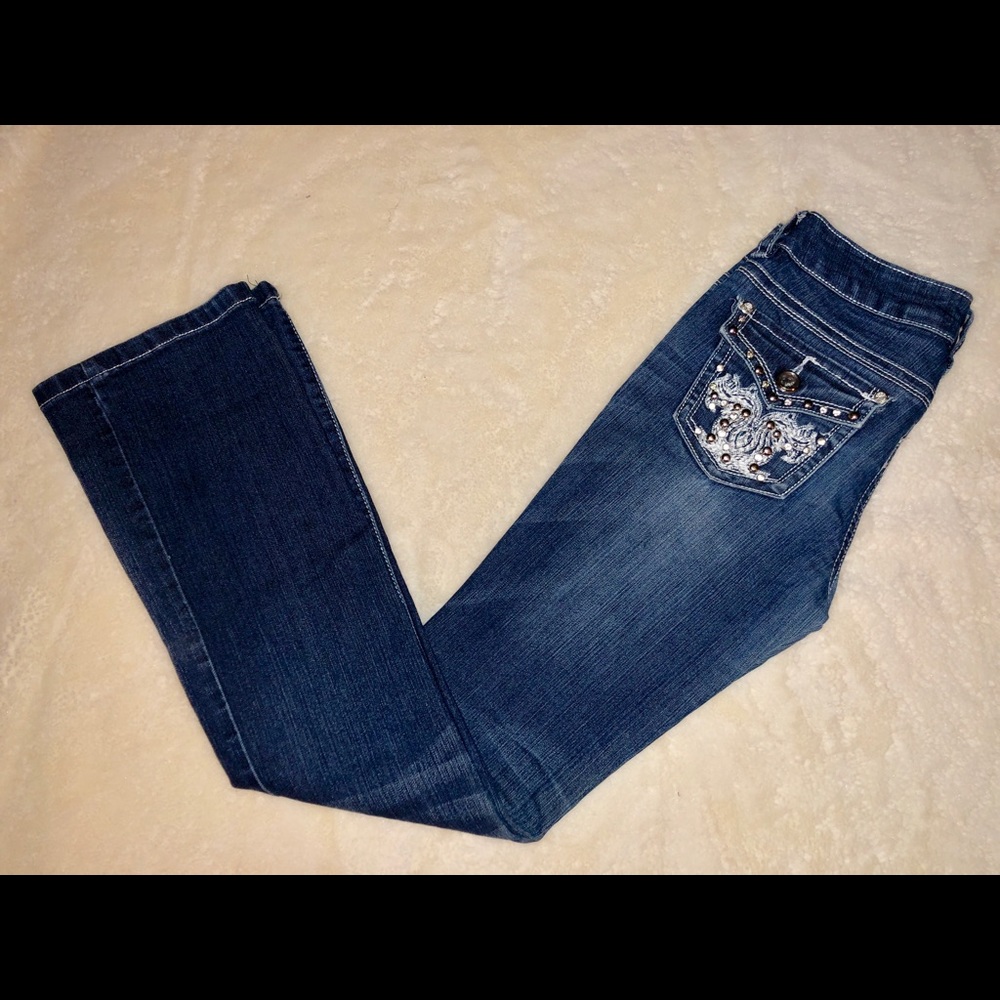 Miss Chic USA Embellished Boot Cut Jeans